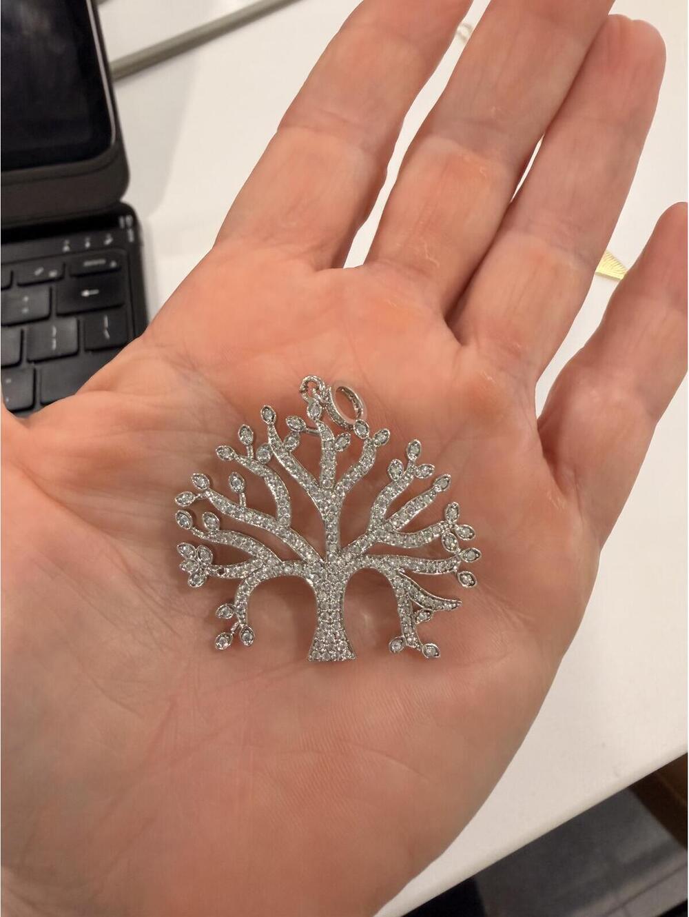 Frieda Rothman pave tree of life pendant